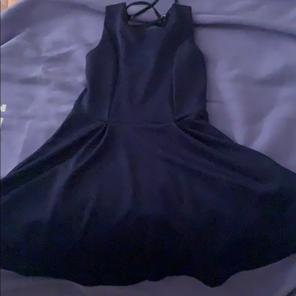 dark blue dress